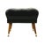 1960s Vintage Black Ottoman with Conical Legs, 1960s For Sale - Image 5 of 11