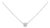 14K White Gold 1.00 Cttw Bezel Set Round Lab-Grown Diamond Solitaire 18" Pendant Necklace (F-G Color, VS1-VS2 Clarity) For Sale