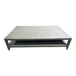 Restoration Hardware Faux Shagreen Coffee Table For Sale