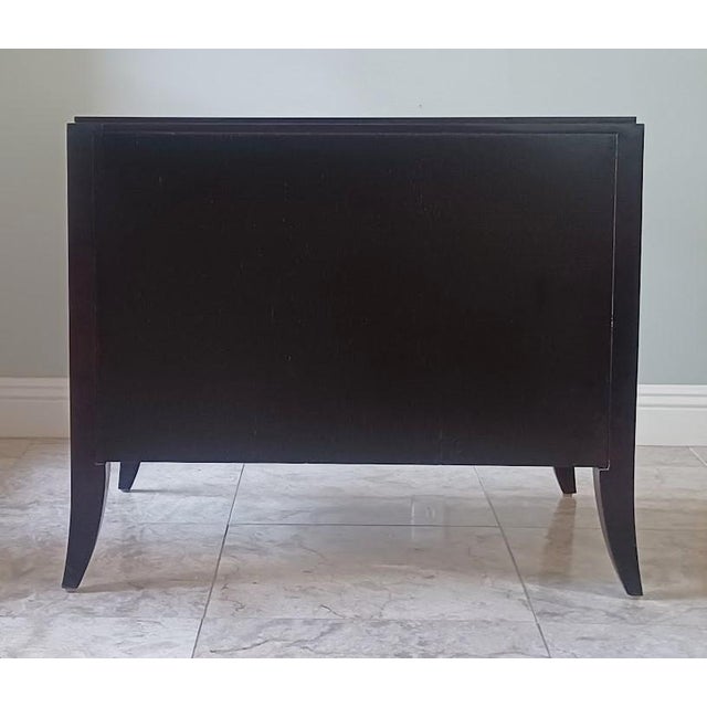 Brown Dark Mahogany Three-Drawer Chest of Drawers / Commode by Barbara Barry for Baker Furniture Company For Sale - Image 8 of 11