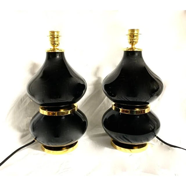 Murano Glass Table Lamps attributed to Seguso, Set of 2 For Sale - Image 12 of 12