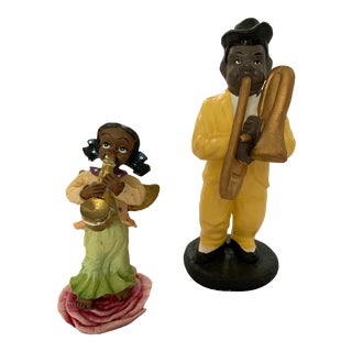 1940s Jazz Duo Figurines - Set of 2 For Sale