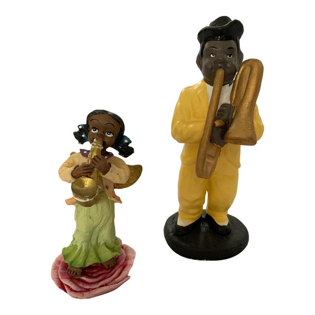 1940s Jazz Duo Figurines - Set of 2 For Sale
