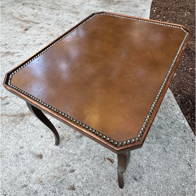 Mid 19th Century Antique Leather Top Louis XV Style Game Table For Sale - Image 5 of 12