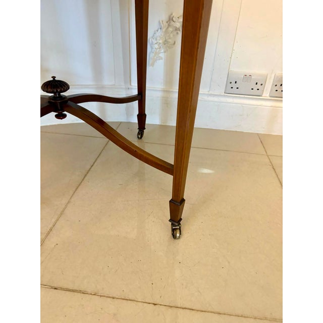 Antique Edwardian Satinwood-Inlaid Centre/Lamp Table, 1900 For Sale - Image 3 of 14