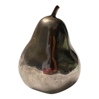 Silver Plated Decorative Pear For Sale
