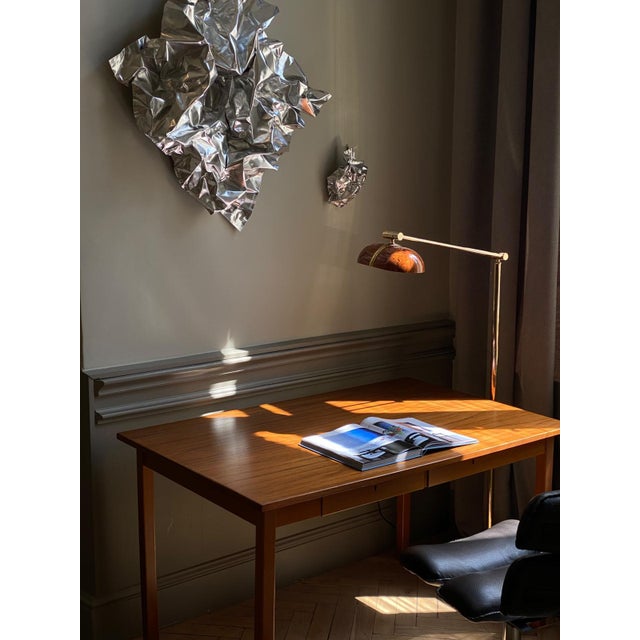 Vintage work desk Laconic minimal form Two drawers DIMENSIONS: 120 cm – width 80 cm – depth 72.5 cm – height 63 cm –...