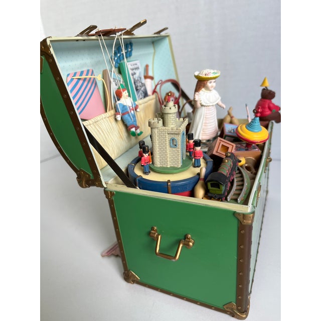 Late 20th Century Vintage 1986 Enesco Music Box "Toy Symphony" Treasure Chest of Toys. Original Condition For Sale - Image 5 of 16