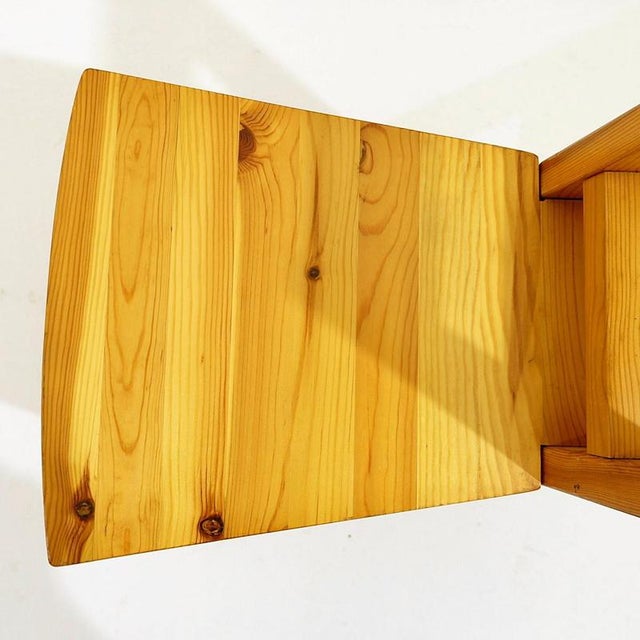 Wood Vintage Pine Chairs, Set of 6 For Sale - Image 7 of 9