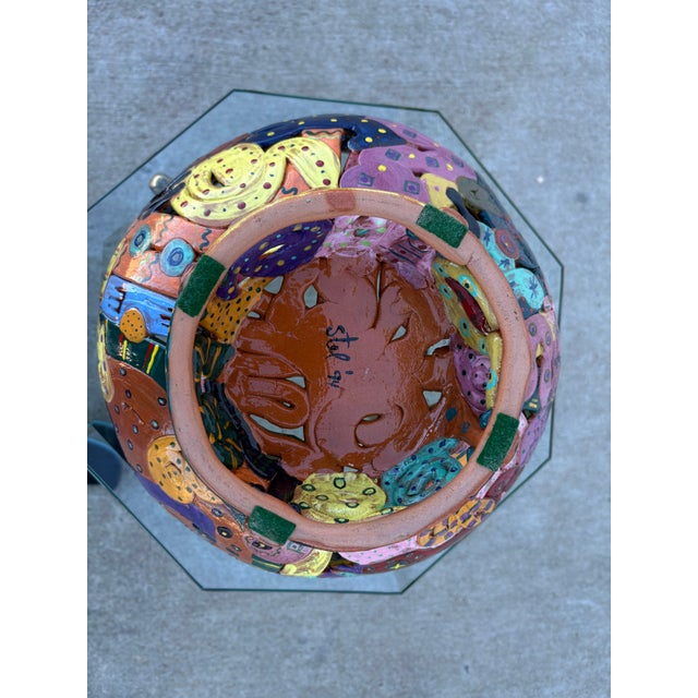 Post Modern Glazed Ceramic Bowl For Sale - Image 13 of 18