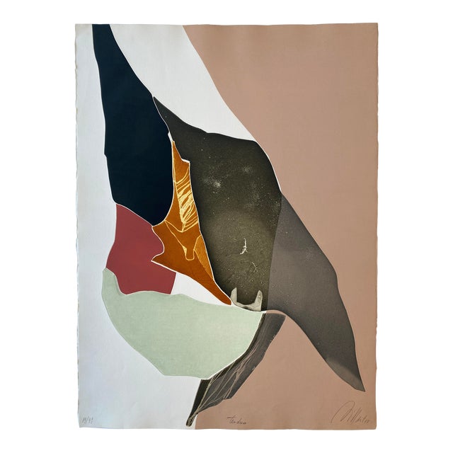 20th Century Abstract Etching by French Printmaker Gilou Brillant For Sale