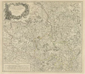 Large Antique Map of the Region of Berry and Nivernais and Bourbonnais, 1753