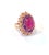 Bochic “Orient” Ruby, Tanzanite and Multi Gem Cocktail ring In 18K Gold and Silver, Size 7 For Sale - Image 10 of 11