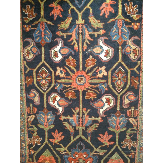 Antique Mahal Sultanabad Rug, Hand-Knotted Wool, Geometric Pattern, 4x7, Navy & Red For Sale - Image 13 of 18