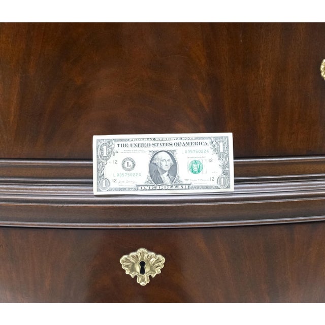 Drexel Drexel Mahogany 8 Drawers 6' Tall Brass Pull High Boy Chest Dresser MINT For Sale - Image 4 of 14