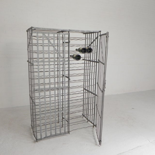Industrial Steel Fer Rigid Wine Rack for 300 Bottles, 1950s For Sale - Image 3 of 18