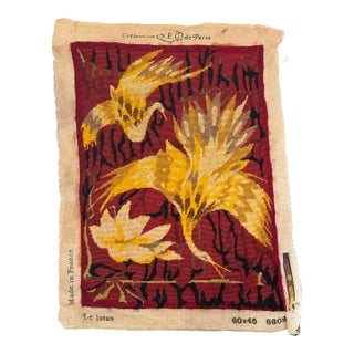 French Art Deco Needle Point Textile For Sale