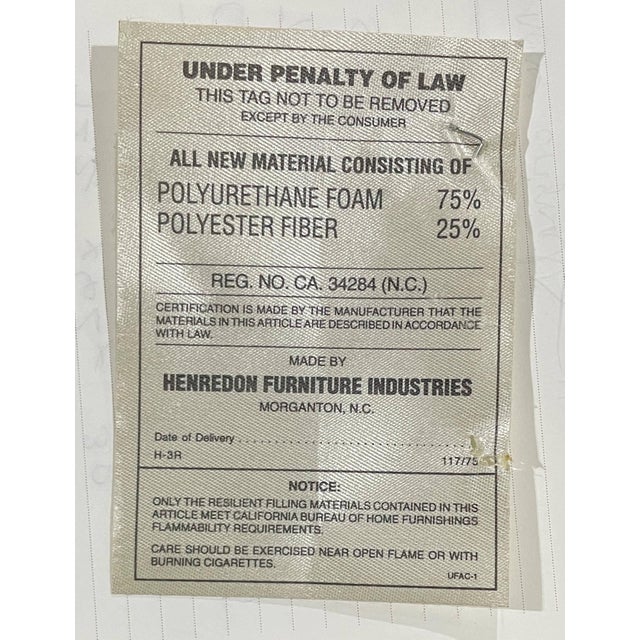 Vintage Henredon High-Back Leather Dining Chairs - a Pair For Sale - Image 10 of 12