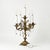 Vintage Brass and Crystal Table Chandelier 5 Arm Candelabra Lamp For Sale - Image 13 of 15