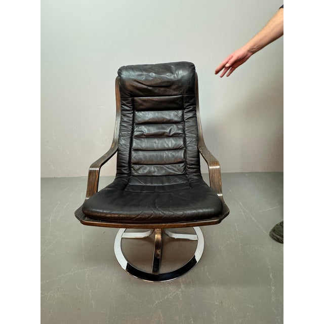 Mid-Century Design Göte Möbler T213 Swivel Chair, Sweden, 1970s For Sale - Image 6 of 14