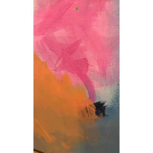 “Dreams in Bloom #3” is an original 12 x 12 inch abstract acrylic painting by Dallas-based artist Jenna Wertz that glows...