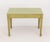 Neoclassical Style Green Painted Console Table, with rosettes and four fluted tapered legs. 29.5" H x 42" W x 25.75" D....