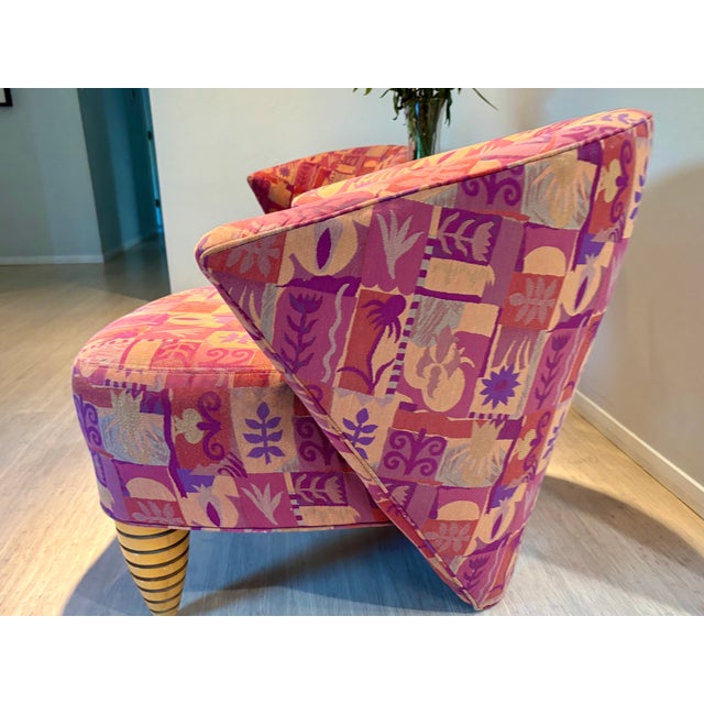 1990s Postmodern Barrel Chairs For Sale In San Francisco - Image 6 of 7