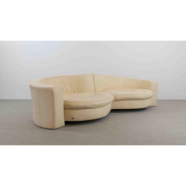 Eves Island Cream Four-Seater Sofa in Leather from Bretz, 2000s For Sale - Image 6 of 18