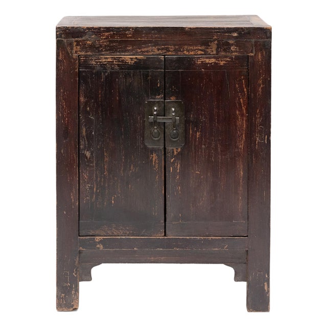 Chinese Lacquered Locking Cabinet, C. 1900 For Sale