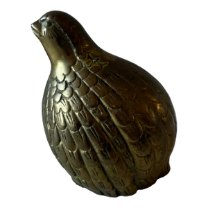 Vintage Mid Century Brass Partridge Figure