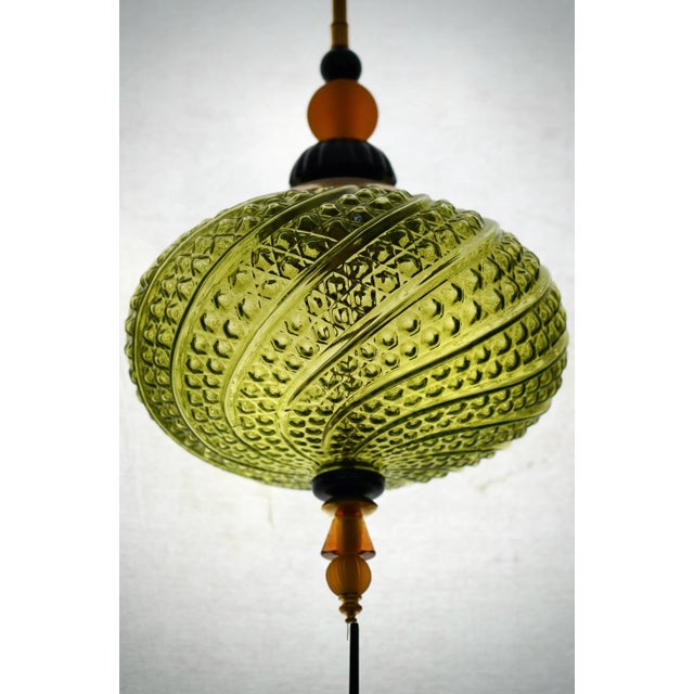 2000 - 2009 Midcentury Modern Italian Blown Green Glass Lantern, 2000 For Sale - Image 5 of 8
