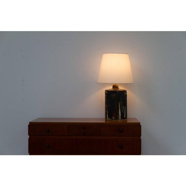 Mid-Century Modern Danish Stoneware Table Lamp, 1960s For Sale - Image 16 of 18