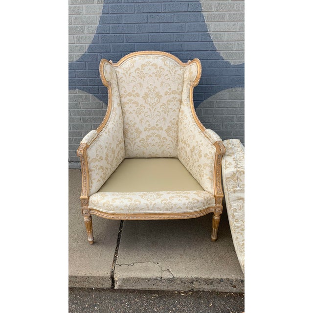Early 21st Century French Heritage Bergere Style Arm Chair For Sale - Image 5 of 12