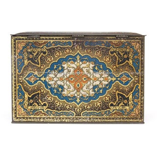 Decorative Painted Tin Box For Sale