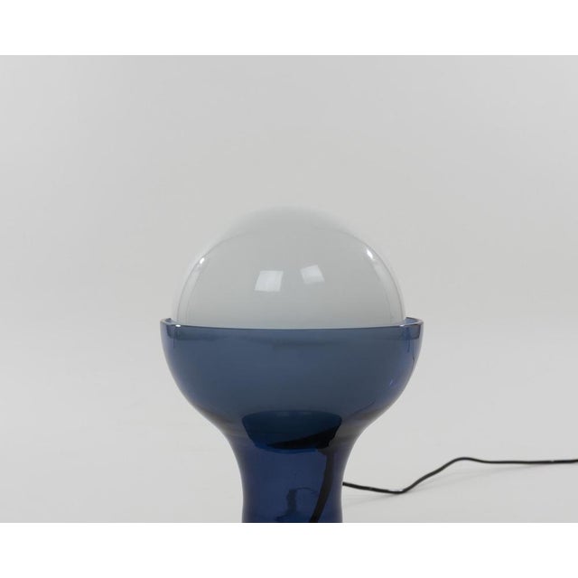 1970s Blue LT 215 Table Lamp by Carlo Nason for A.V. Mazzega, 1970s For Sale - Image 5 of 11