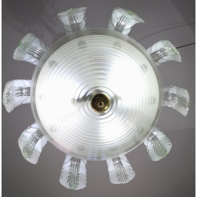 Museal Art Decò Ercole Barovier Murano Glass Chandelier, 1930 For Sale - Image 11 of 18
