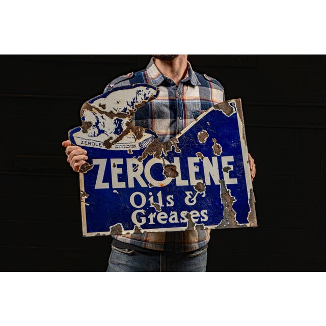 c. 1920s; The Standard Oil Company of California - San Ramon, CA Antique double-sided porcelain advertising sign for...