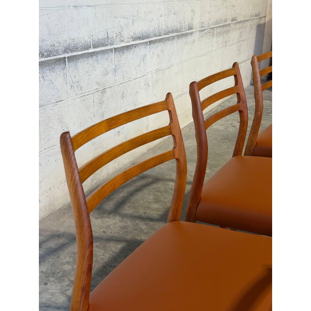 In Style of j.l. Moller Teak Model 78 and 62 Dining Chairs Set of 6 Danish Mid-Century Modern 1960s For Sale - Image 11 of 13