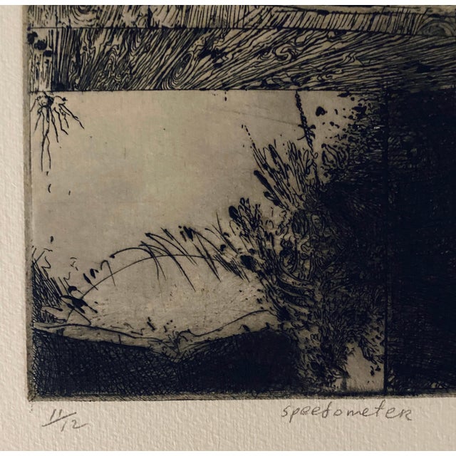 Modern Robert A. BirmelinSpeedometer, American Modernist Abstract Etching For Sale - Image 3 of 6