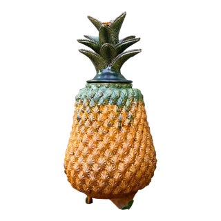 Vintage Hilario Alejo Madrigal Terracotta Pineapple Jar For Sale