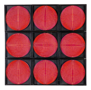 Jeanine Vandenbrande, Op Art Wall Composition, 1970s, Wood