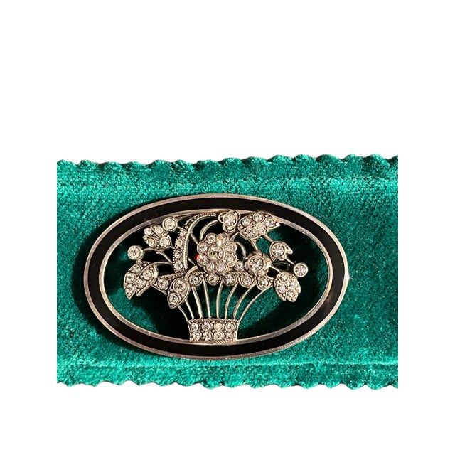 Metal Vintage Silver Brooch, 1960s For Sale - Image 7 of 9