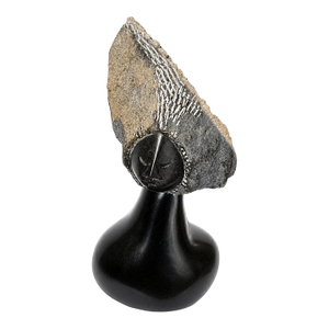 Original Lazarus Takawira Shona Springstone Sculpture on Polished Stone Base