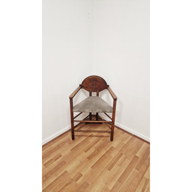 Wood Vintage Swedish Carved Walnut Monk Chair, 1930s For Sale - Image 7 of 15