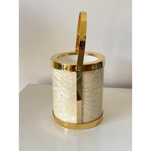 Cream Glacette Ice Bucket from Lidian, Italy, 1960s For Sale - Image 8 of 11