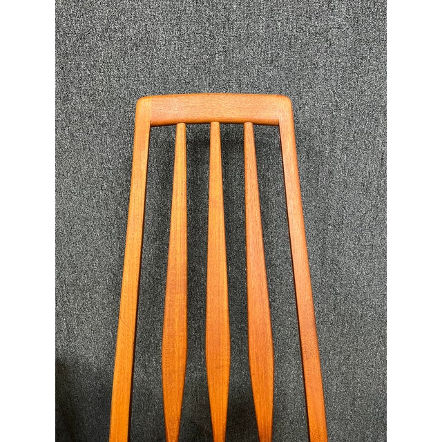 Koefoeds Hornslet 1960s Vintage Mid Century Danish Teak Dining Chairs by Koefoeds Hornslet - Set of 4 For Sale - Image 4 of 7
