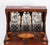 Antique Satin Wood Three Cut Crystal Decanter Tantalus and Games, 1890s, Set of 6 For Sale - Image 6 of 18