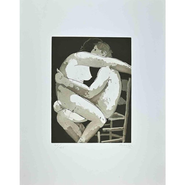 Lovers I is an original etching, realized by Giacomo Manzù in 1970. Hand Signed. numbered, Edition of 26/125 prints....