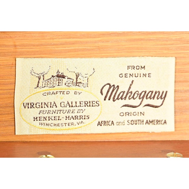 Brown Henkel Harris Georgian Solid Mahogany Ten-Drawer Dresser or Chest of Drawers, 1970s For Sale - Image 8 of 13