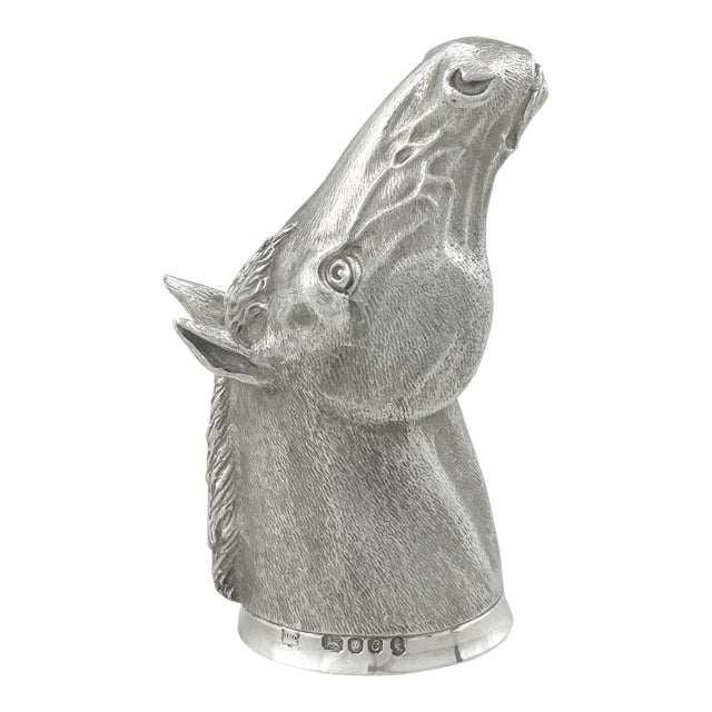 English Sterling Silver and Vermeil Jubilee Stirrup Cup, London, 1977 For Sale